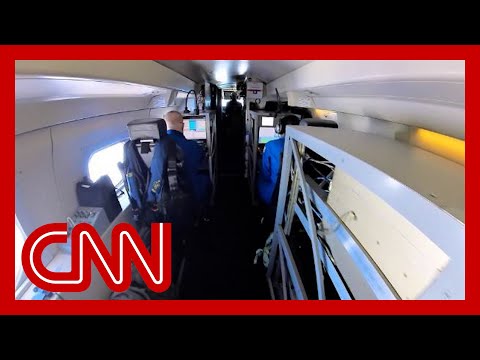 Reporter joins hurricane hunters from cockpit of 'flying weather station'
