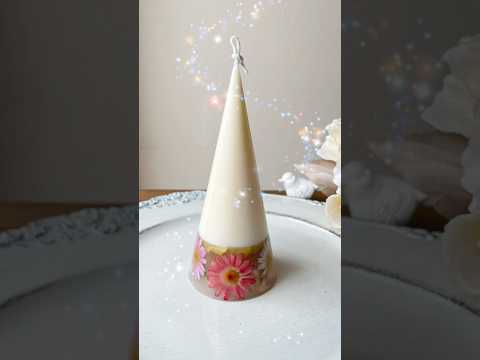 🌼マーガレットのグラデーションキャンドル作り🕯️✨ #ハンドメイド #キャンドル作り #diy #ボタニカル キャンドル