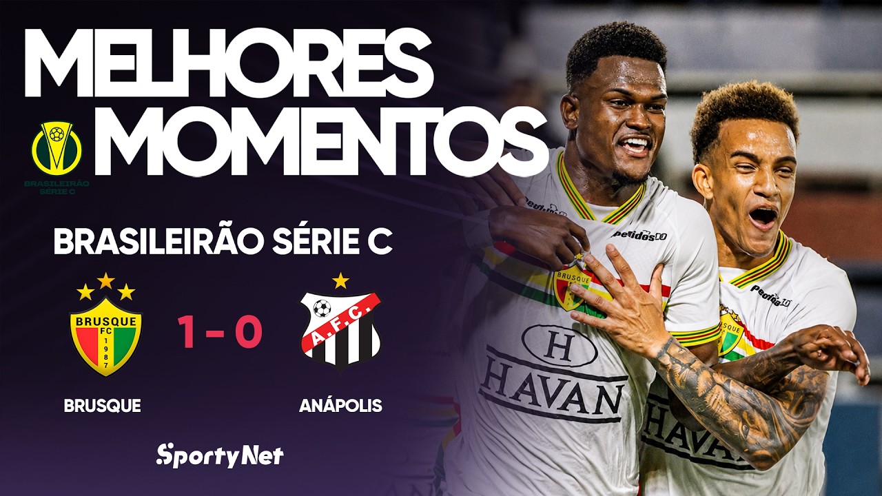 O BRUSQUE VENCE E LIDERA A SÉRIE C!! Brusque 1x0 Anápolis - Melhores Momentos - Série C
