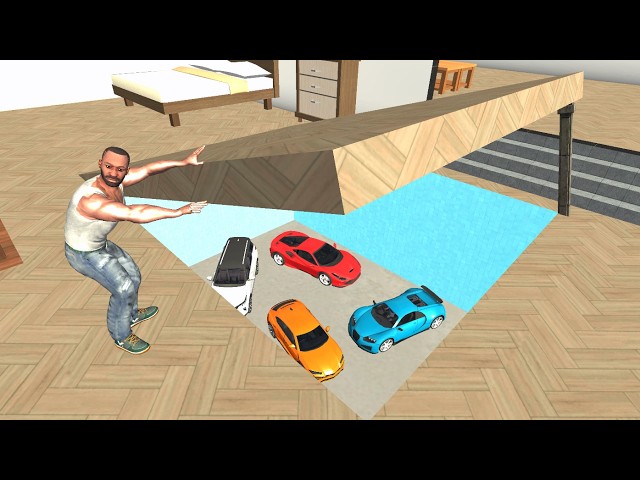 Franklin Found Secret Pool Bunker in House in Indian Bike Driving 3D