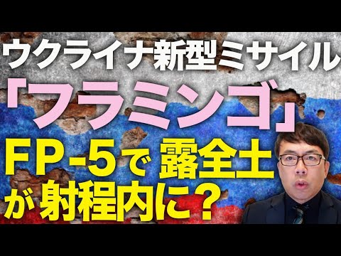 トマホークの2倍の炸薬で5倍安い！？ロシアカウントダウン！！射程距離3000km！弾頭重量１トン！？ウクライナ新型ミサイル「フラミンゴ」FP-5で露全土が射程内に？｜上念司チャンネル ニュースの虎側