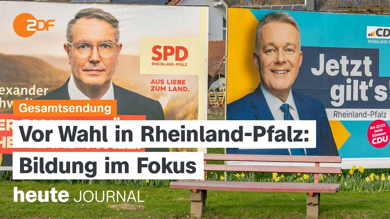 heute journal vom 19.03.2026 Wahlkampf in Rheinland-Pfalz, Bildungspolitik, EU-Gipfel