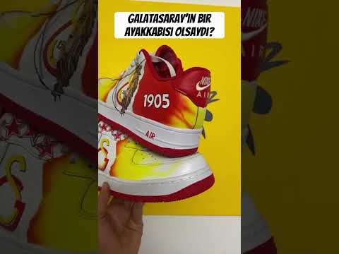 Galatasaray Temalı Ayakkabı Boyama🖌️ #ayakkabıboyama #galatasaray #futbol #ultras
