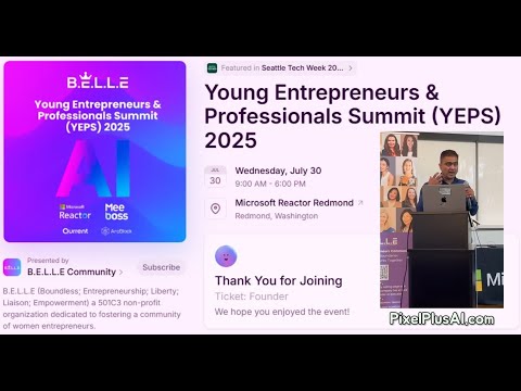 YEPS 2025 (Seattle Tech Week) PixelPlusAI.com - Create Branded Ads with a Prompt