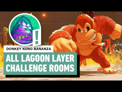 Donkey Kong Bananza - All Lagoon Layer Challenge Rooms | Locations and Solutions