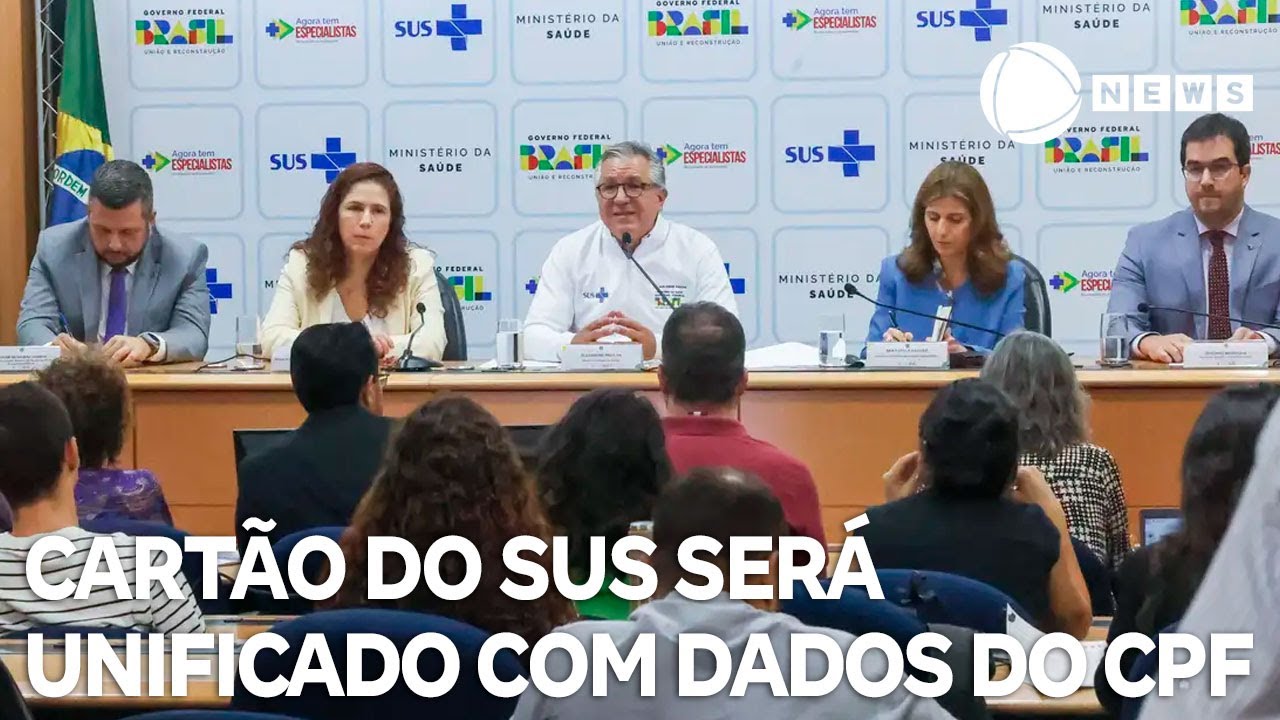 Cartão do SUS será unificado com dados do CPF