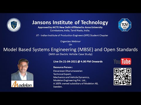 A Webinar on Model Based System Engineer (MBSE) and Open Standards