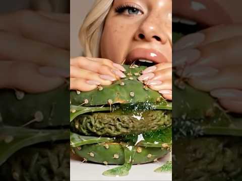 CACTUS BURGER 🌵 #mukbang #aiasmr #eating #eatingsounds #aigenerated #satisfying #eatingasmr #asmr