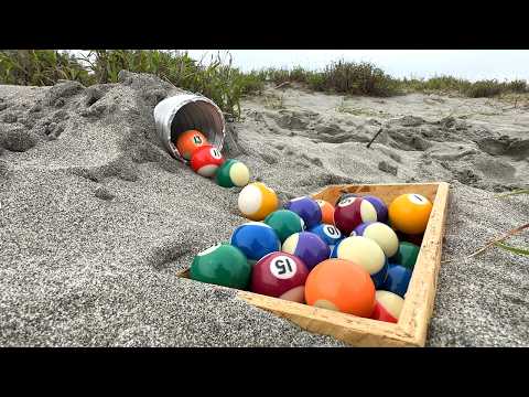 Marble Run ASMR ☆ Relaxing time with the sea, sky and billiard balls