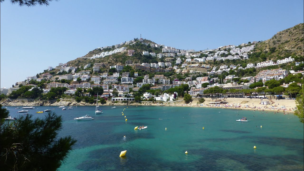 Platja Canyelles near ROSES .. nice bay and sandy beach in Costa Brava ...