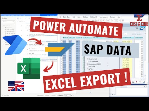 Export data from SAP to Excel with Power Automate [english]