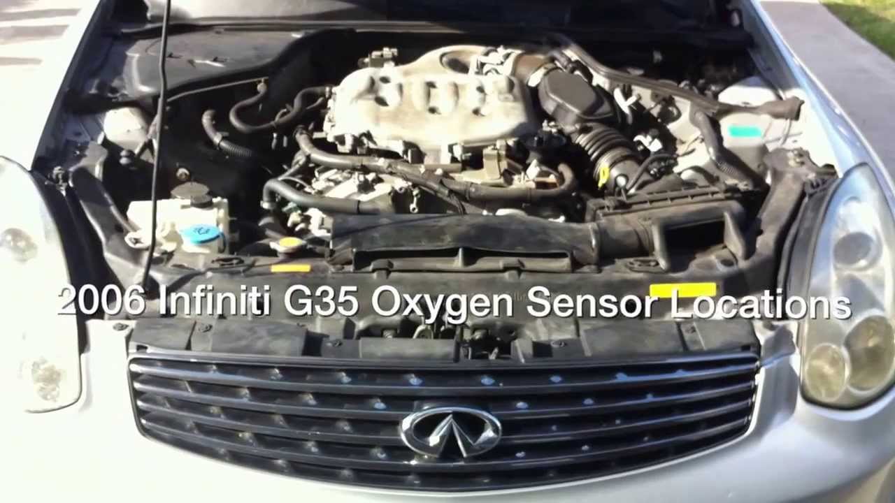 2006 Infiniti G35 Oxygen O2 Sensor Locations - YouTube 2006 infiniti g35 fuse box location 