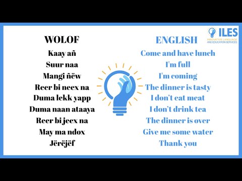 L5 - LEKK AK NAAN ci Angale ak Wolof - Useful vocabulary to talk about what we Eat and Drink