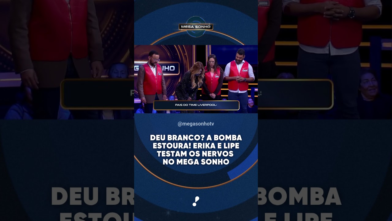 Erika Schneider e Lipe Ribeiro testam os nervos no Mega Sonho