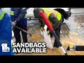 Baltimore City offers sandbags amid storm
