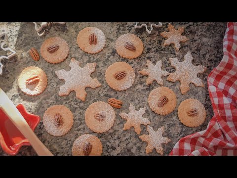 Simple recipe for COOKIE BOX | How to make PECAN CRISPS COOKIES | ASMR cooking