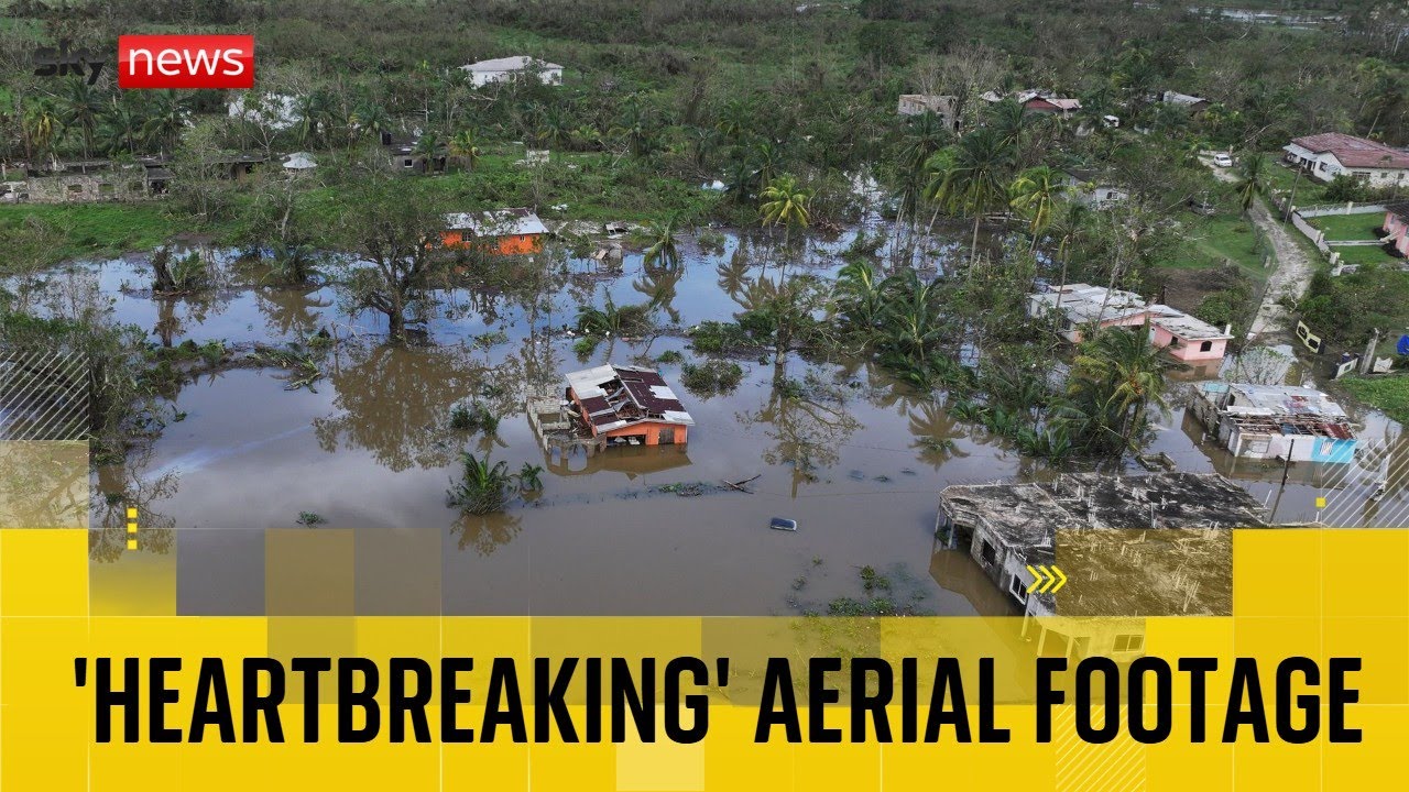 Jamaica: 'Heartbreaking' aerial footage reveals scale of destruction - as deaths reported