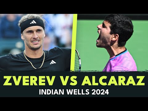 Alexander Zverev vs Carlos Alcaraz (vs Bee Invasion) | Indian Wells 2024 Highlights