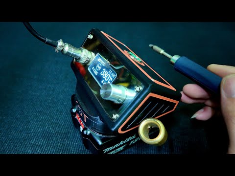 Chế Trạm Hàn Dùng PIN MAKITA và Mặt JBC C245