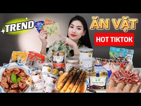 [Review] Đồ ăn vặt hot trend TIKTOK | Khô bò Quang Linh, socola xà phòng, chân gà Anna Lala...