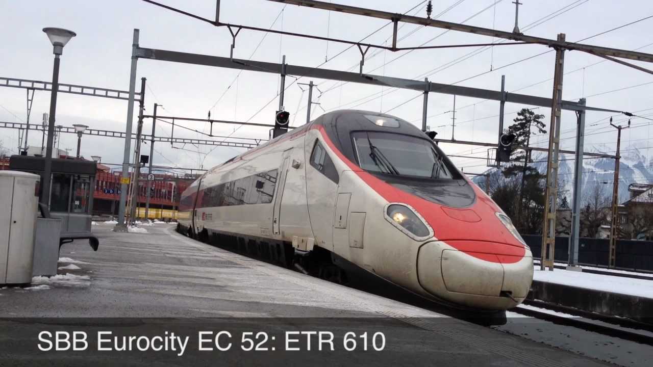 SBB CFF FFS Eurocity EC 52 (Milano Centrale - Basel SBB) In Thun (ETR ...