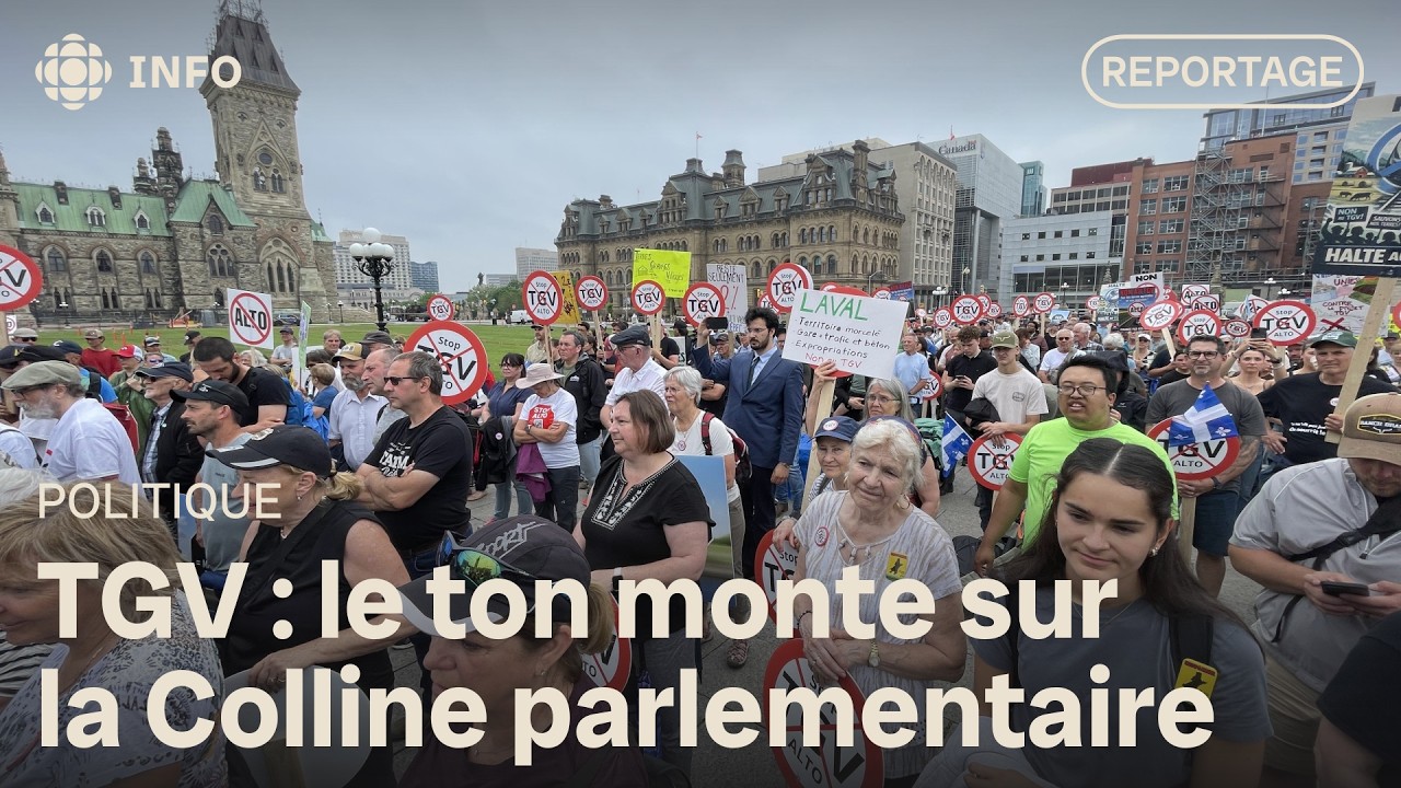 TGV : des centaines d'agriculteurs manifestent à Ottawa