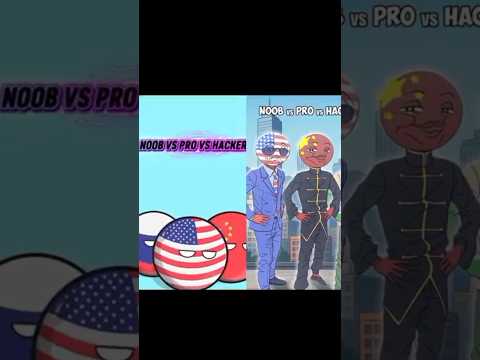 NOOB VS PRO VS HACKER 💯 #countryballs #countryhumans #edit #shorts @stathuman