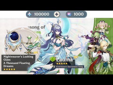 ラウマ完凸ガチャ！無主の星屑191個の使い道も考える【原神 Genshin Impact】C6 Lauma & R5 Weapon GACHA!