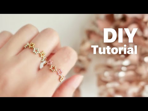 小さな星が連なるリング💫作り方