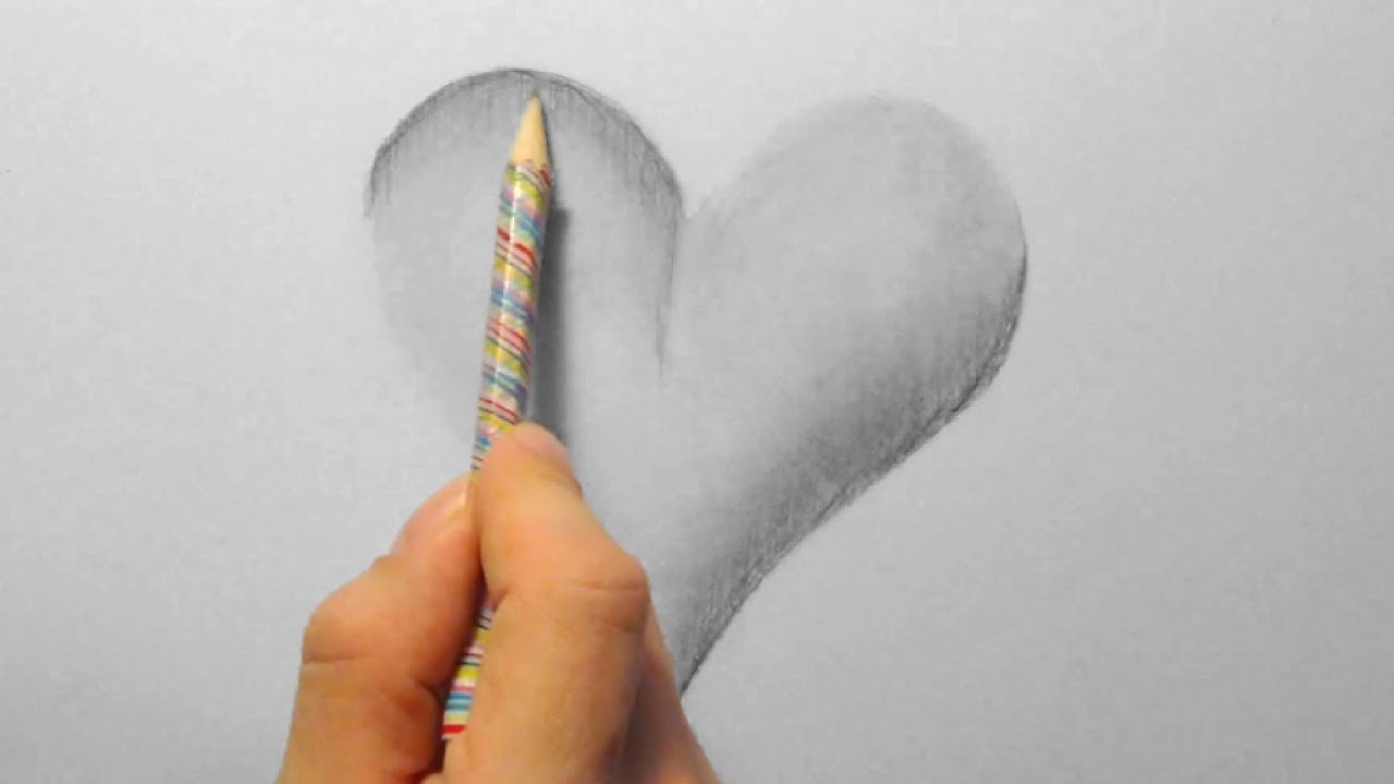 3D Herz, zeichnen im Zeitraffer (3D Heart, drawing in fast motion) [HD