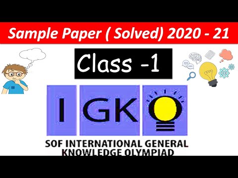 CLASS – 1  | IGKO Solved Sample Paper | International General Knowledge Olympiad | SOF – IGKO |