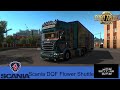 SCANIA DQF FLOWER SHUTTLE + TRAILER ETS2 1.36.x DX11