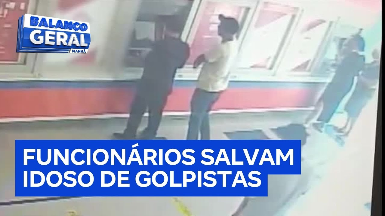 Idoso é salvo por funcionários de banco ao ser alvo de golpistas em caixa eletrônico