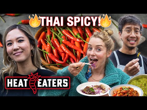 What is 'THAI SPICY?' Massive Thai FEAST + Molly Baz Thai Taco Taste-Test! | Heat Eaters