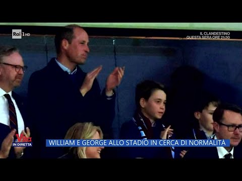 William e George allo stadio in cerca di normalità - La Vita in diretta 15/04/2024