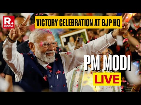 LIVE: PM Modi Addresses BJP Karyakartas At Party Headquarters | Victory Celebration at BJP HQ