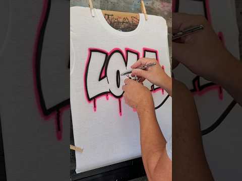 airbrush name design on a t-shirt #airbrush #tshirt #airbrushname #graffiti #art #artist #graf