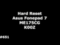 Сброс настроек Asus ME175CG K00Z (Hard Reset Asus Fonepad 7 ME175CG K00Z)