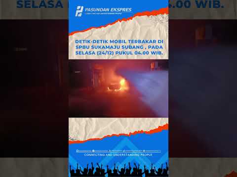 Rekaman CCTV Detik-detik mobil terbakar di SPBU Sukamaju Subang #shortvideo #updatesubang#subang