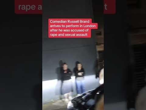 Russell Brand arrives at London venue for comedy gig after he was accused of rape and sexual assault