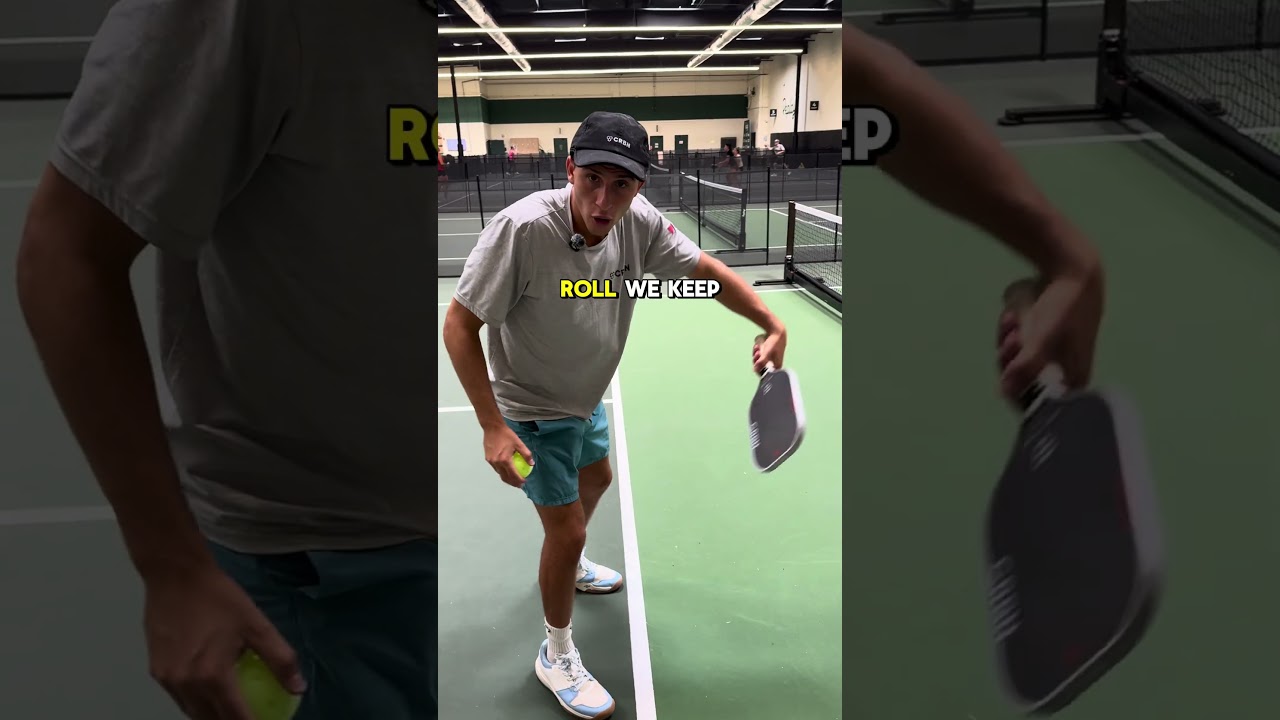 Backhand Flick vs ROLL in pickleball! #pickleball #pickleballtips