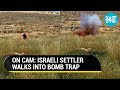 'Instant Karma': Israeli Settler Kicks Palestinian Flag Rigged With Explosives