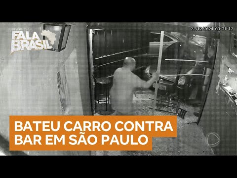 SP: homem que tentou invadir bar com carro é ouvido e liberado