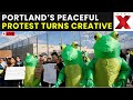 Costumed Portland Protest LIVE: Portland Protesters in Costume Reject City’s ‘War Zone’ Label