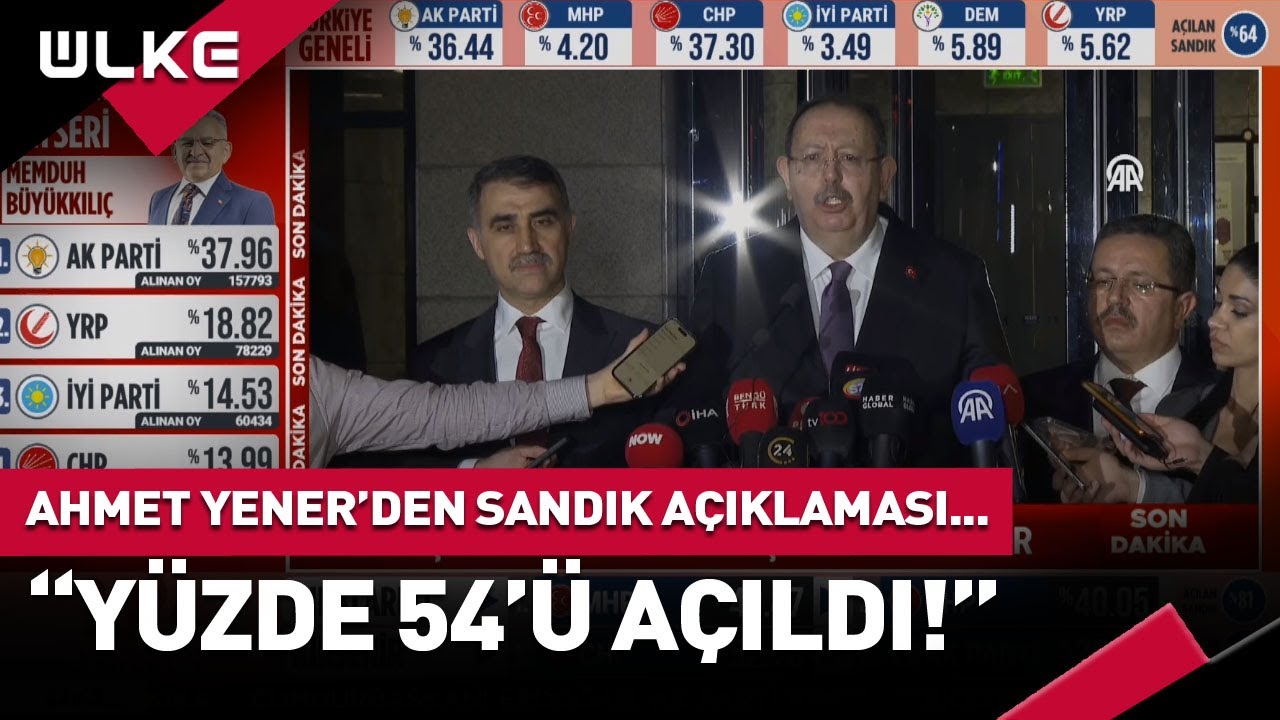 "SONDAKİKA YSK Bakanı Ahmet Yener'den Sandık Açıklaması... #seçim2024