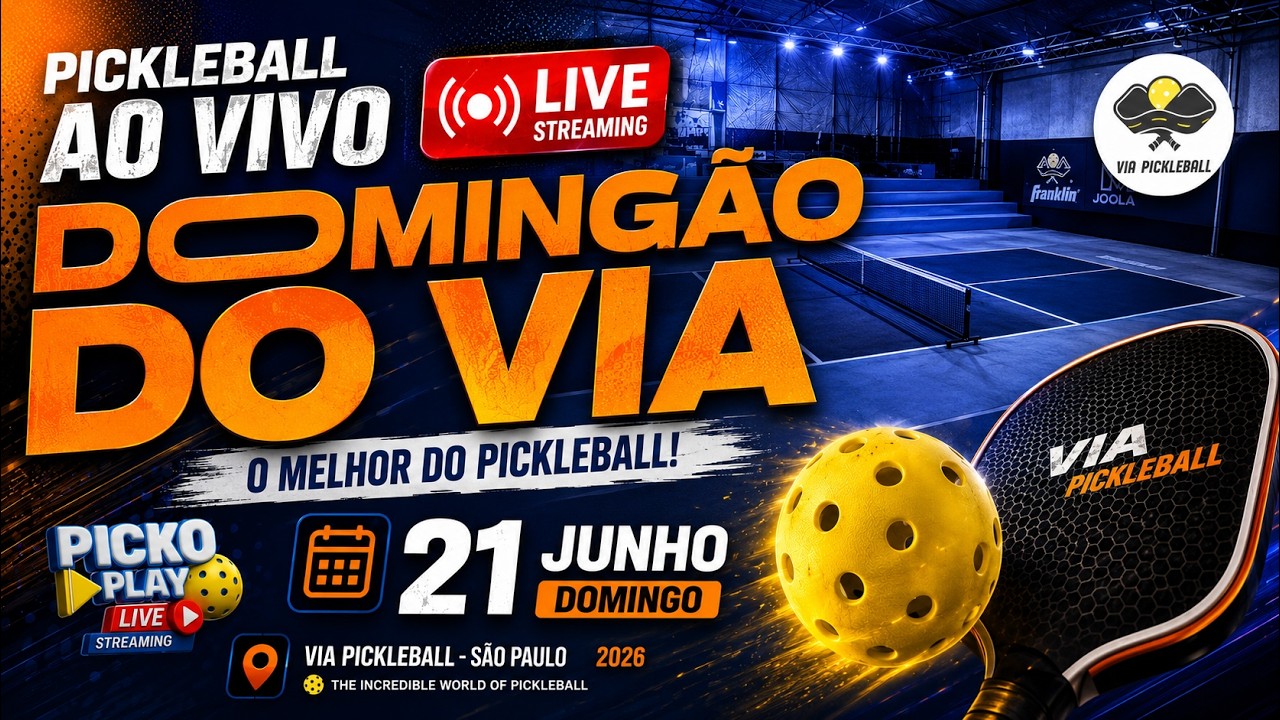 🔴 AO VIVO | Domingão do Via - Pickleball 2026 - Transmissão Oficial | PickoPlay