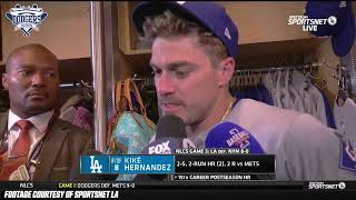 Kiké Hernandez Reacts to Game 3 Victory, Walker Buehler, 2-Run Home Run