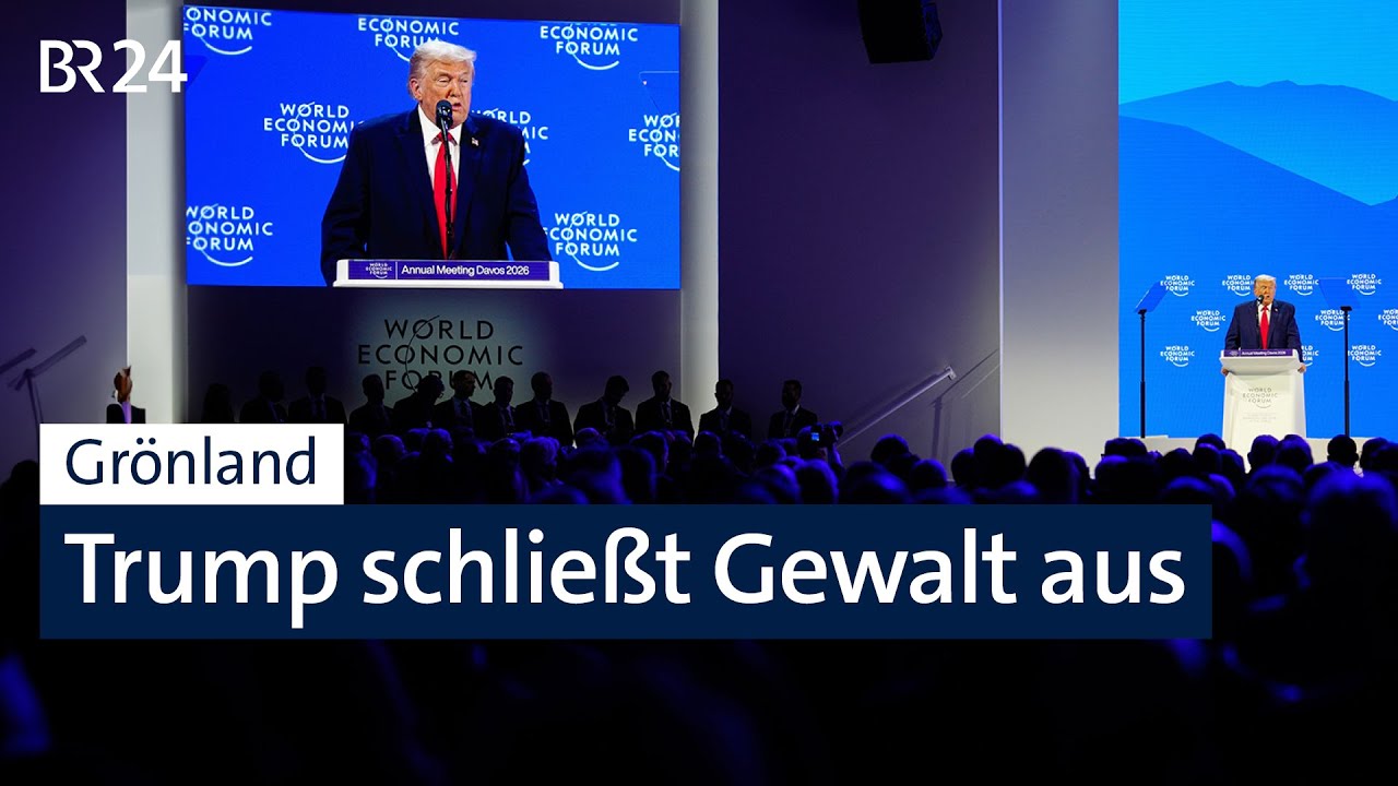 Trump bekräftigt in Davos den US-Anspruch auf Grönland, will aber keine Gewalt einsetzen | BR24
