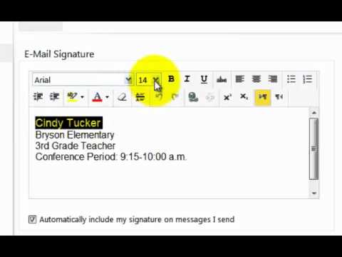 Creating an Email Signature in Outlook Web App - YouTube