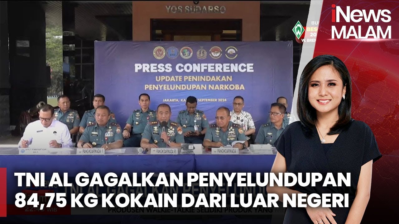 TNI AL Berhasil Gagalkan Penyelundupan Kokain Seberat 84,75 KG - iNews Malam 20/09